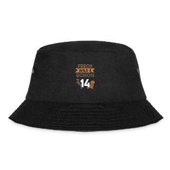14 Jahre Geburtstag Junge Mädchen Dackel - Bucket Hat - Schwarz - Vorne - Lela (165cm)