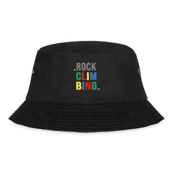 Alpinist Mountaineer Rock Climbing Climbing Rope Rock - Bucket Hat - black - Front - Lela (165cm)
