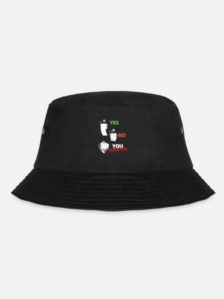 Lustiges Toilettenpapier Tutorial - Bucket Hat - Schwarz