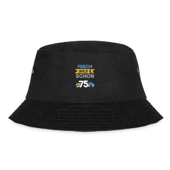 Geschenk 75 Jahre Geburtstag Spielzeug Auto - Bucket Hat - Schwarz - Vorne - Lela (165cm)