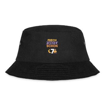 7 Jahre Geburtstag Junge Mädchen Eule - Bucket Hat - Schwarz - Vorne - Lela (165cm)