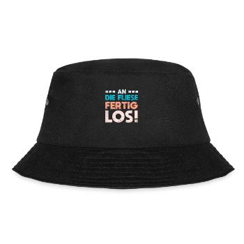 An Die Fliese, Fertig, Los! - Bucket Hat - Schwarz - Vorne - Lela (165cm)