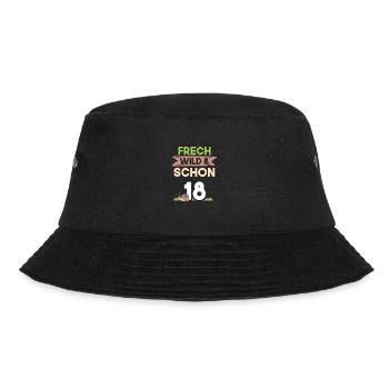 18 Jahre Geburtstag Schnecke - Bucket Hat - Schwarz - Vorne - Lela (165cm)