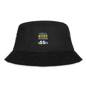 Geschenk 55 Jahre Geburtstag Spielzeug Auto - Bucket Hat - Schwarz - Vorne - Lela (165cm)