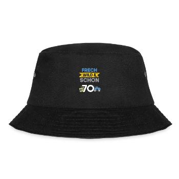 Geschenk 70 Jahre Geburtstag Spielzeug Auto - Bucket Hat - Schwarz - Vorne - Lela (165cm)