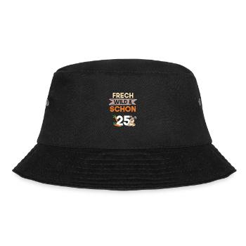 Geschenk 25 Jahre Geburtstag Hase Kaninchen - Bucket Hat - Schwarz - Vorne - Lela (165cm)