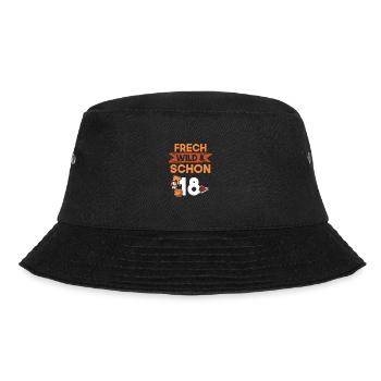 18 Jahre Geburtstag Basketball - Bucket Hat - Schwarz - Vorne - Lela (165cm)