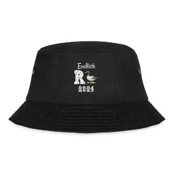 Rente 2024 mit Ente Rentner Ruhestand | R Ente - Bucket Hat - Schwarz - Vorne - Lela (165cm)