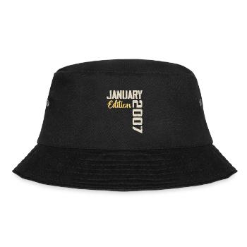 Geburtstagsgeschenk geboren im Januar 2007 - 2007 - Bucket Hat - Schwarz - Vorne - Lela (165cm)