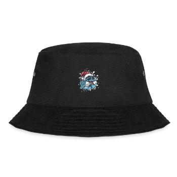 Dolphin Christmas Funny - Bucket Hat - black - Front - Lela (165cm)
