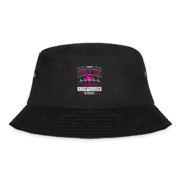 Altenpfleger Geschenk Altenpflege Pflegefachkraft - Bucket Hat - Schwarz - Vorne - Lela (165cm)