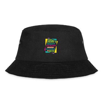 Sushi Japan Essen Sushi-Mahlzeit - Bucket Hat - Schwarz - Vorne - Lela (165cm)