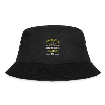 Eisenbahn Zugführer Rente Rentner Zug - Bucket Hat - Schwarz - Vorne - Lela (165cm)