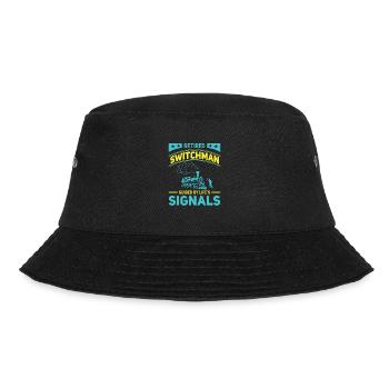 Eisenbahn Zugführer Rente Rentner Zug - Bucket Hat - Schwarz - Vorne - Lela (165cm)