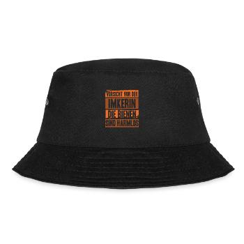 Biene Imker Geschenk Honig Honig Dealer Hobby - Bucket Hat - Schwarz - Vorne - Lela (165cm)