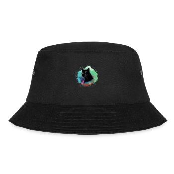 panther,gepard,leopard,schwarz,bunt,graffiti - Bucket Hat - Schwarz - Vorne - Lela (165cm)