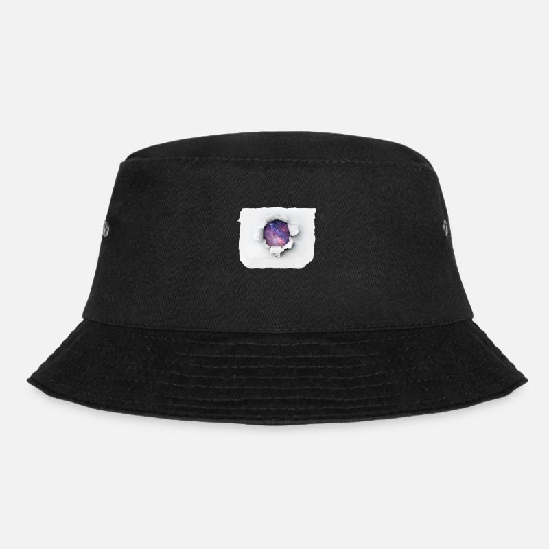 Ripped Paper - Universe - Bucket Hat - black
