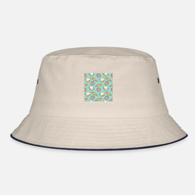 Helles Muster mit Muscheln Bucket Hat