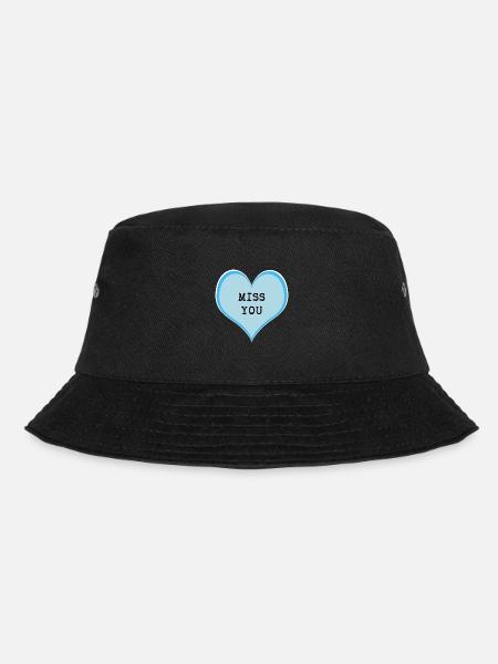 I miss you - Bucket Hat - black