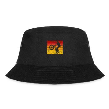 BMX Bike Bike Retro Gift Bicycle Motocross - Bucket Hat - black - Front - Lela (165cm)