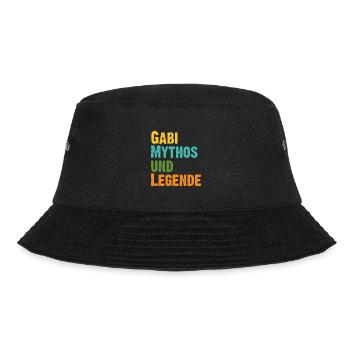 Gabi, die Frau der Mythos die Legende Geburtstag - Bucket Hat - Schwarz - Vorne - Lela (165cm)