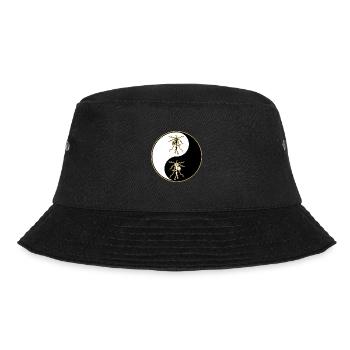 Schamane tanzt in Yin Yang - Bucket Hat - Schwarz - Vorne - Lela (165cm)