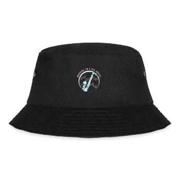 Warning I'm a sax addict - Bucket Hat - Schwarz - Vorne - Lela (165cm)