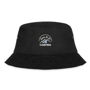 Born to go camping hiking mens funny gift Spruch - Bucket Hat - Schwarz - Vorne - Lela (165cm)