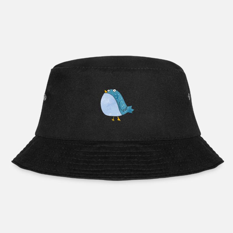Vogel - Bucket Hat - Schwarz