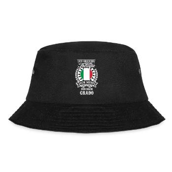 Ich brauche keine Therapie – nur Grado - Bucket Hat - Schwarz - Vorne - Lela (165cm)