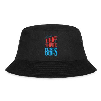 I like to ride bikes - Bucket Hat - Schwarz - Vorne - Lela (165cm)