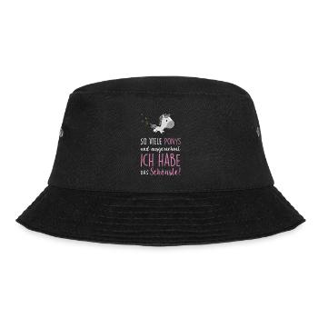 So viele Ponys - Bucket Hat - Schwarz - Vorne - Lela (165cm)