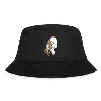 Oster Comic Einhorn - Bucket Hat - Schwarz - Vorne - Lela (165cm)