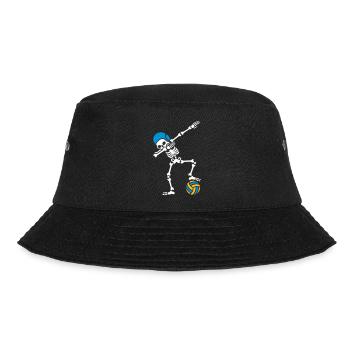 DAB DABBING Skelett Wasserball Halloween - Bucket Hat - Schwarz - Vorne - Lela (165cm)