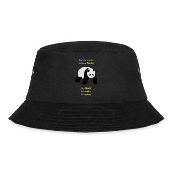 Be like a Panda! - Bucket Hat - Schwarz - Vorne - Lela (165cm)