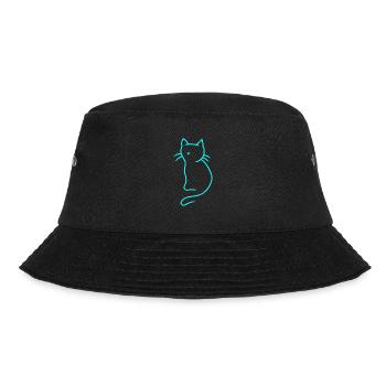 Kätzchen Katze Katzen Haustiere Kinder Miau - Bucket Hat - Schwarz - Vorne - Lela (165cm)
