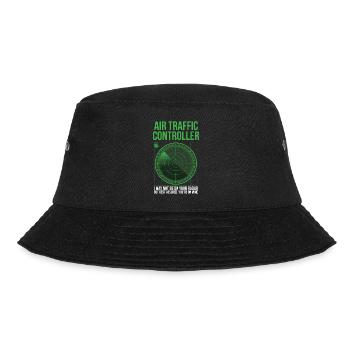 Fluglotse Aircraft Aviation Aviator - Bucket Hat - Schwarz - Vorne - Lela (165cm)