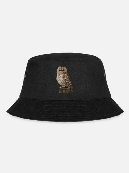 Night Owl | Men, women and children - Bucket Hat - black
