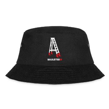 Bauleiterin Bauherrin Bauleiter Bauherr Hausbau - Bucket Hat - Schwarz - Vorne - Lela (165cm)