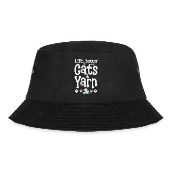 Knitting knitting yarn - Bucket Hat - black - Front - Lela (165cm)