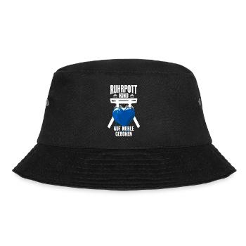 RUHRPOTT KIND AUF KOHLE GEBOREN ZECHE - Bucket Hat - Schwarz - Vorne - Lela (165cm)