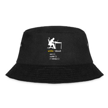 Eat Sleep Code Repeat Coder Programmer Software De - Bucket Hat - Schwarz - Vorne - Lela (165cm)