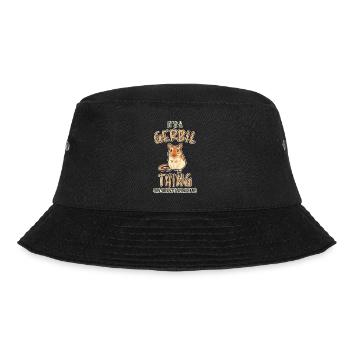 Rennmaus Spruch Maus Lustiges Rennmäuse Geschenk - Bucket Hat - Schwarz - Vorne - Lela (165cm)