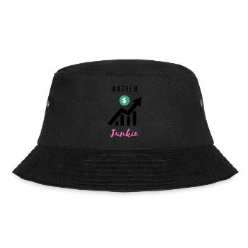 Aktienjunkie 3 - Bucket Hat - Schwarz - Vorne - Lela (165cm)