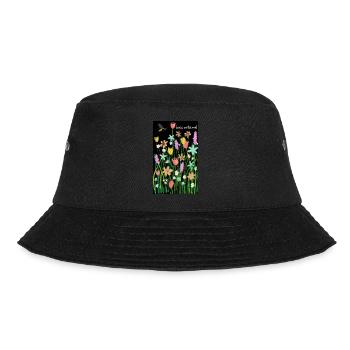 Bienentraum- Bees welcome! - Bucket Hat - Schwarz - Vorne - Lela (165cm)