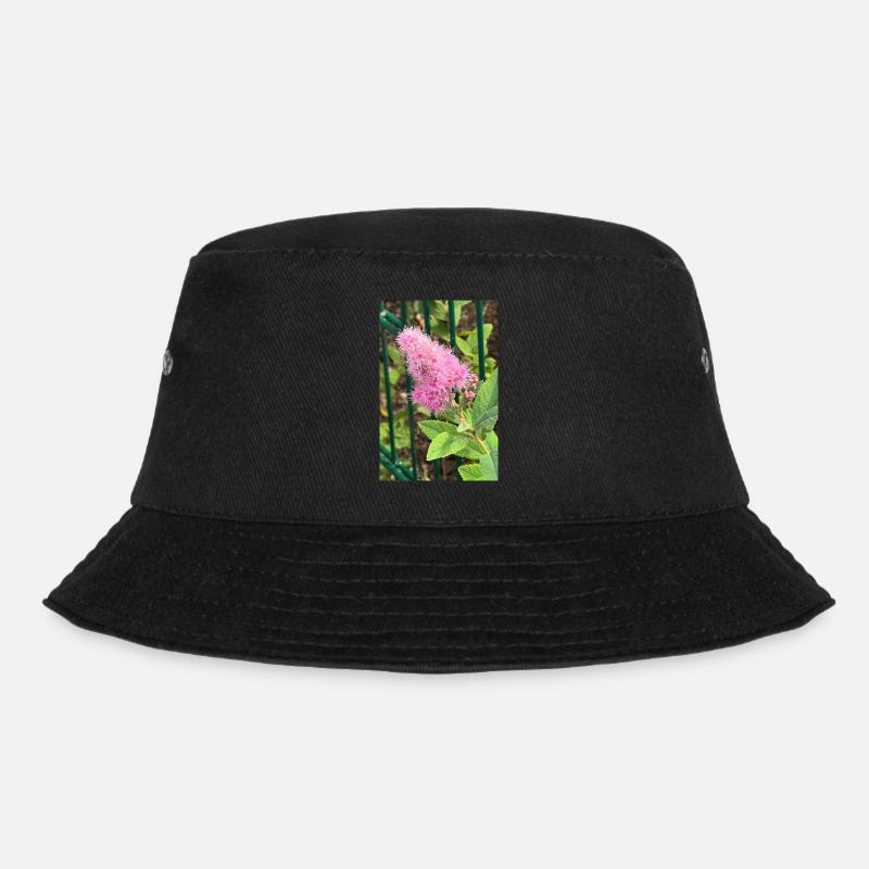 Fleur rose - Bob - noir