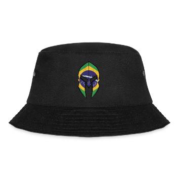 brazil flag in Spartan warrior Helmet - Bucket Hat - Schwarz - Vorne - Lela (165cm)