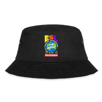 ESL Teacher Linguist Multilingual Teaching - Bucket Hat - Schwarz - Vorne - Lela (165cm)