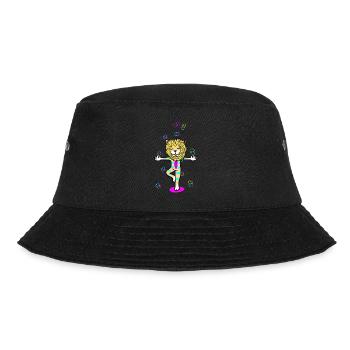 Children Yoga Lion Meditation colorful Yogi - Bucket Hat - black - Front - Lela (165cm)