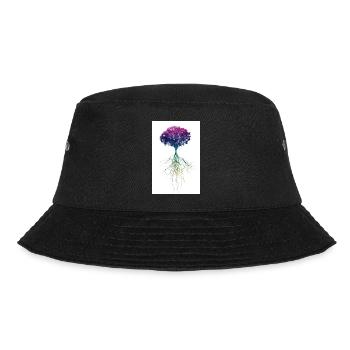 Baum des Lebens 15 mehrfarbige Wurzeln - Bucket Hat - Schwarz - Vorne - Lela (165cm)